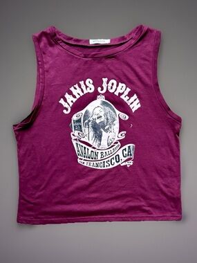 MissLook brand Janis Joplin graphic crop tank Size Large